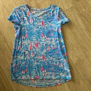 Worn Once Lilly Pulitzer Etta Shirt in Boatylicious Size XS